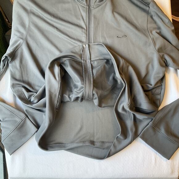 C9 Champion Men Jacket Size XL Gray Activewear Logo Zipper Long Sleeve Full Zip - Picture 8 of 9